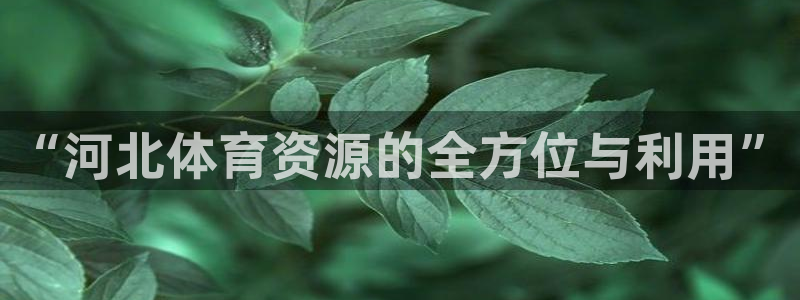 凯捷体育娱乐40996：“河北体育资源的全方位与利用” 